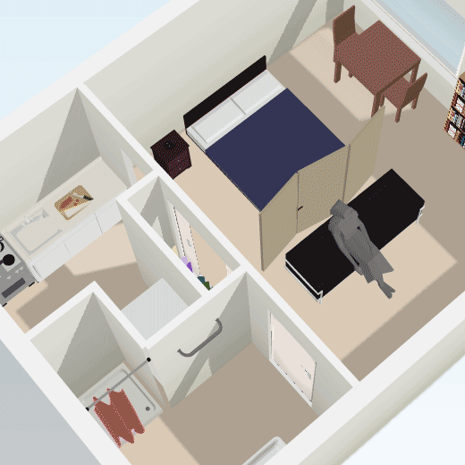 Floor plan for Studio Layout 1