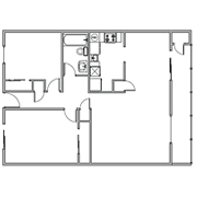 Floor plan for Two Bedroom