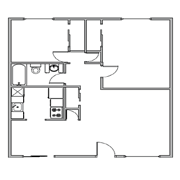 Floor plan for Two Bedroom